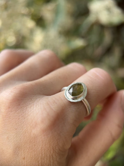Rose cut Sphene ring