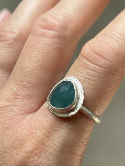 Rose cut Grandidierite ring