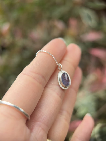 Rose cut Tanzanite pendant