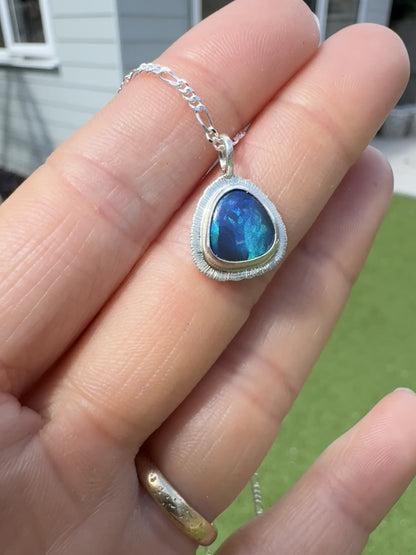 Australian Black Opal Pendant